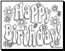 happy birthday coloring pages