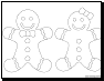 gingerbread man coloring pages