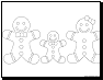gingerbread family boy coloring pages