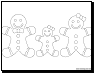 gingerbread girl family coloring pages