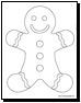 gingerbread man coloring page