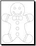 gingerbread man coloring pages