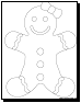 gingerbread woman coloring pages