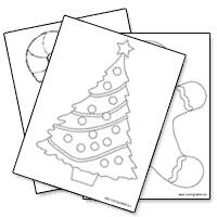 Christmas Bookmark Templates Colour