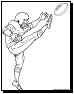 football player coloring pages
