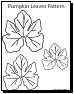 Pumpkin leaves coloring pages