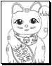 maneki neko coloring pages