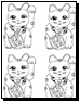 maneki neko coloring pages