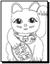 maneki neko coloring pages