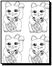 maneki neko cat coloring pages