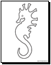 seahorse coloring page