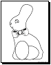 chocolate easter bunny coloring pages