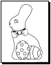 chocolate easter bunnycoloring pages