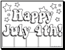 July 4th coloring pages