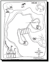 Free Treasure Map Coloring Pages Download Printable Pirate